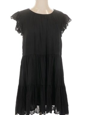Aritzia Wilfred La Boheme Sidonie Ruffled Scalloped Tiered Mini Dress